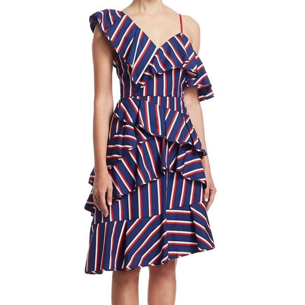Tiered one shoulder Alicia and Olivia dress